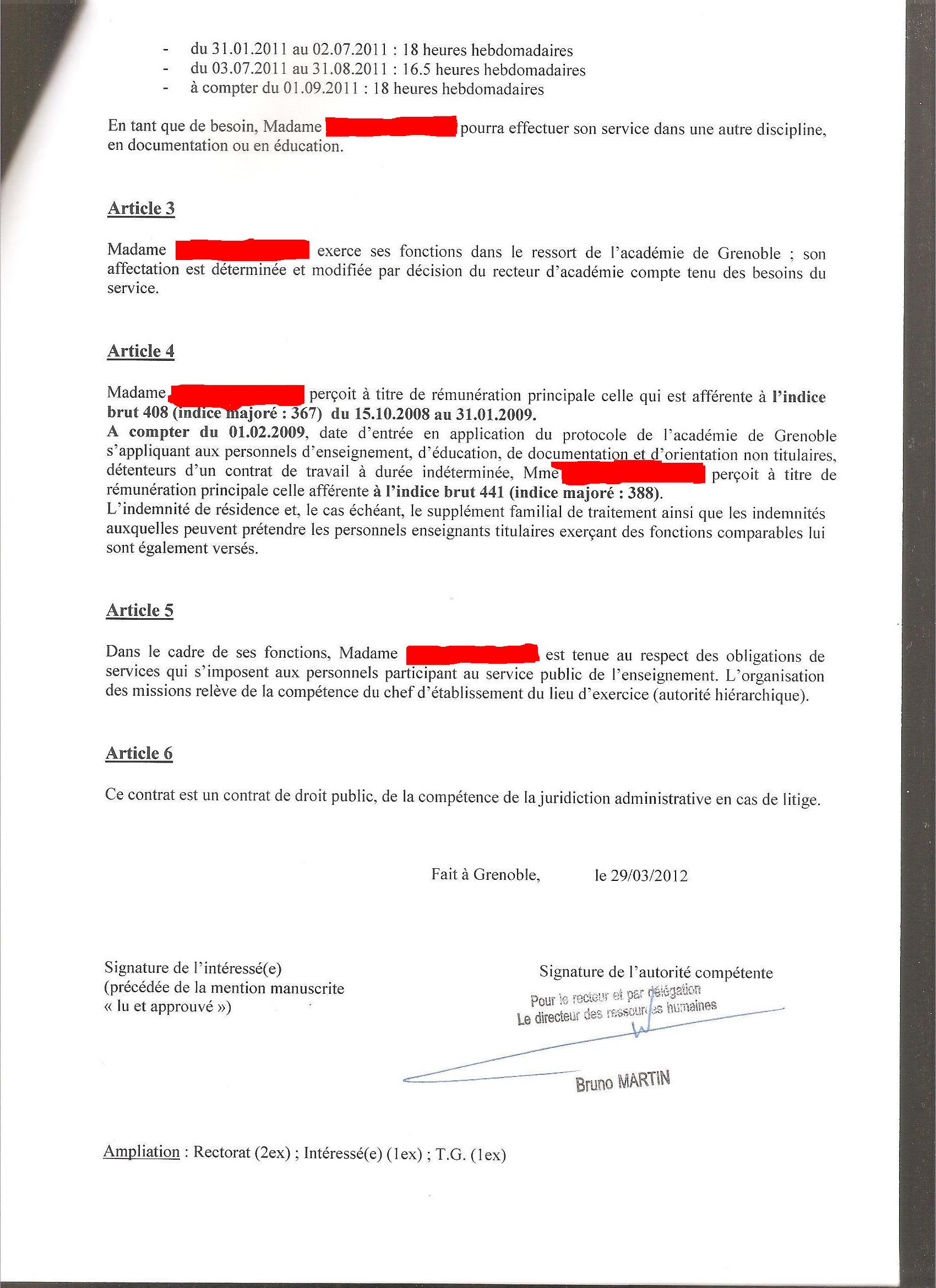 exemple de cdii