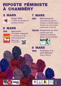 Du 3 Au 8 mars, semaine de lutte pour les droits des femmes à Chambéry