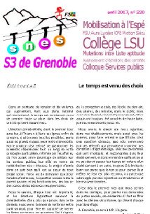 Bulletin n°220, avril 2017