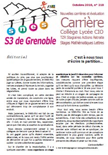 Bulletin n°218, octobre 2016