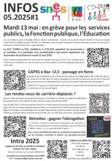 Lettre d'infos #1 mai 2025