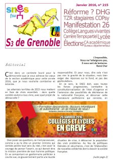 Bulletin n°215, janvier 2016