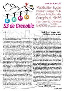 Bulletin n°224, avril 2018