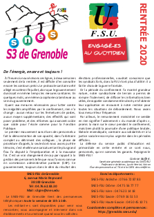 4 pages de rentrée 2020 - SNES-FSU Grenoble