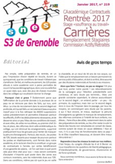 Bulletin n°219, janvier 2017