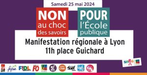 25 mai : Non au choc des savoirs, pour l'école publique !