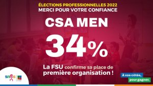Elections professionnelles 2022 : la FSU largement en tête !