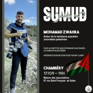 Présentation de « On my land », du journaliste palestinien Mohamad Zwahra