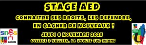 Stage AED - 6 nov. 2025