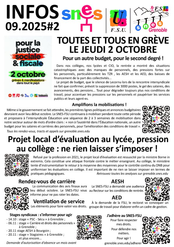 Lettre d'infos #2 septembre 2025