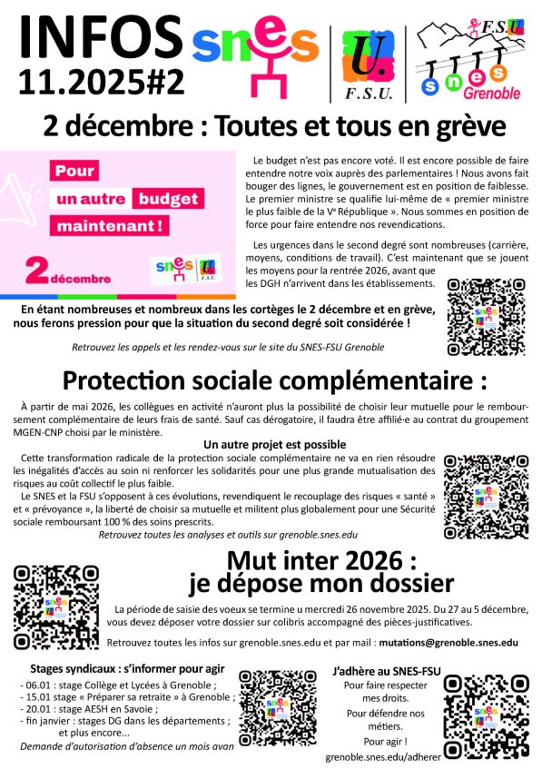 Lettre d'infos #2 novembre 2025