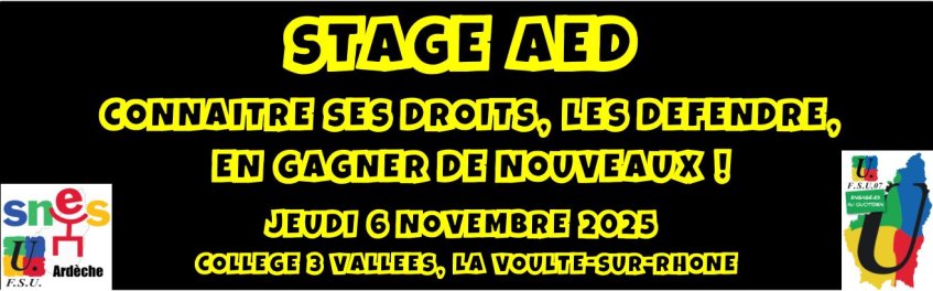 Stage AED - 6 nov. 2025