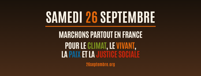 26 septembre - Marche Climat, Paix, Justice Sociale